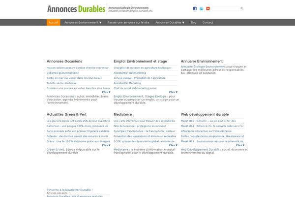annonces-durables.com site used Onenews Premium