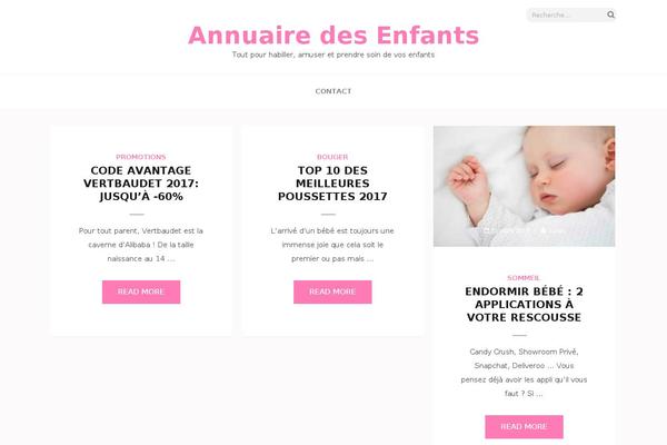 annuairedesenfants.com site used Elegant Pink