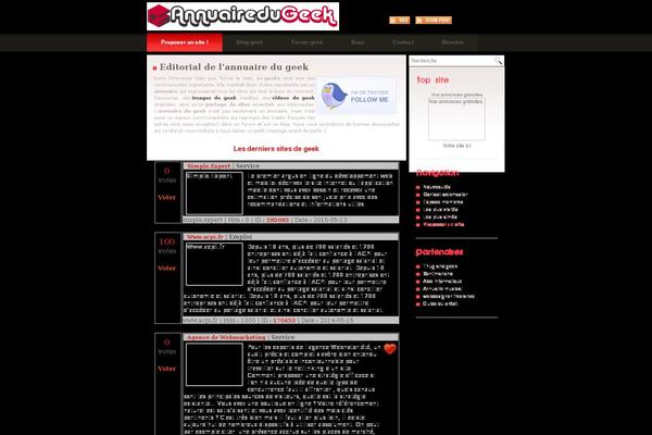 annuairedugeek.com site used Wordpress-naked