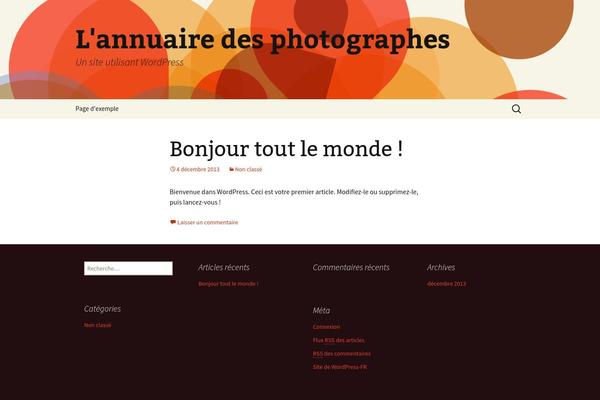 annuaires-photographes.com site used Twenty Thirteen