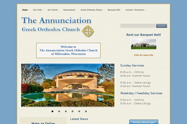 annunciationwi.org site used Ecclesia