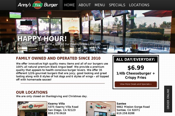 annysfineburger.com site used Afb