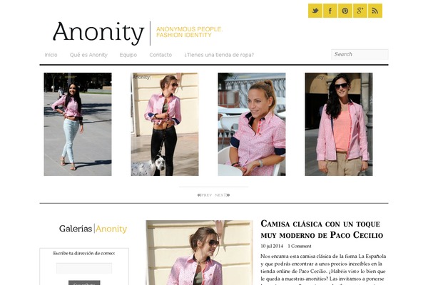 anonity.com site used ThemeMin