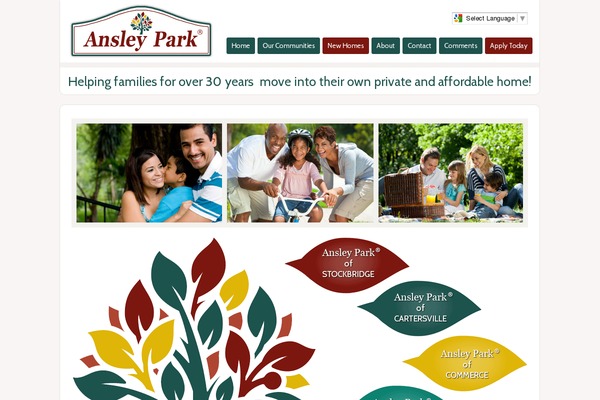 ansleyparks.com site used Ansley