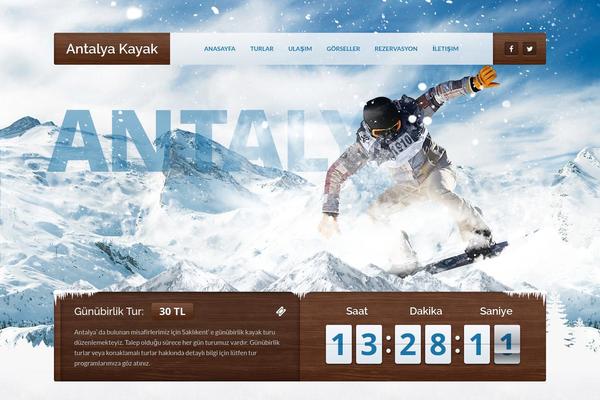 Snow theme site design template sample