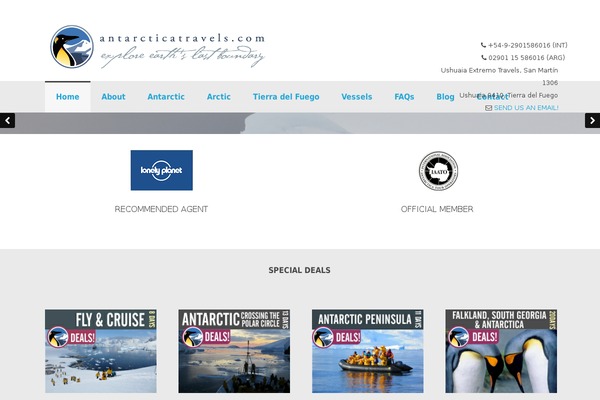 antarcticatravels.com site used TravelTour
