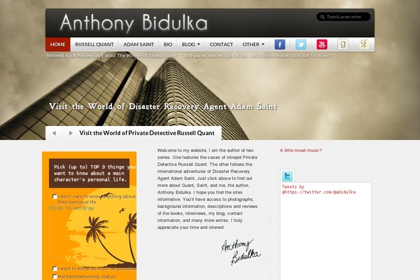 anthonybidulka.com site used Abidulka