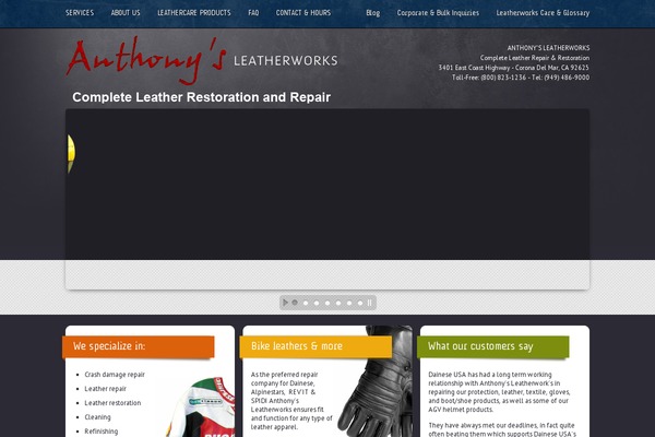 anthonysleatherworks.com site used Leatherworks