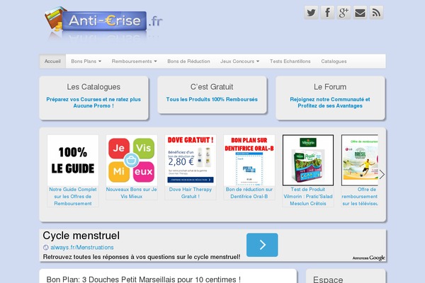 anti-crise.fr site used Cyberchimpspro-child