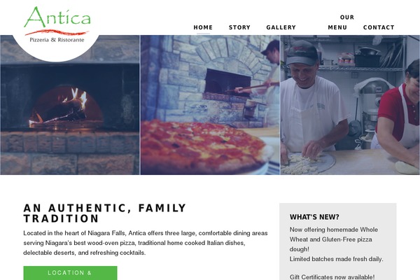 anticapizzeria.ca site used Antica