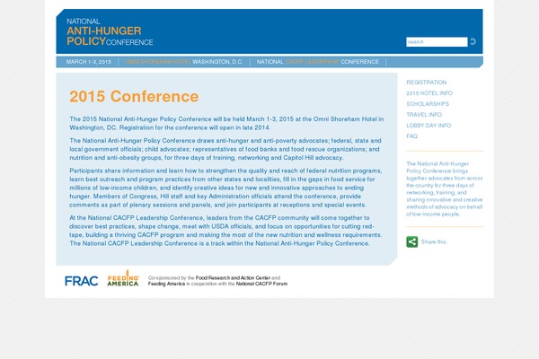 antihungerpolicyconference.org site used Ahpc-2019