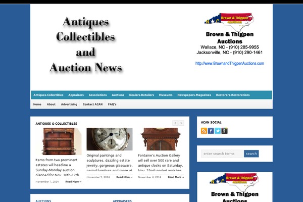 antiques-collectibles-auction-news.com site used Wp Bold110