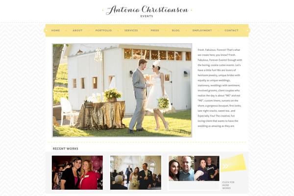 antoniachristiansonevents.com site used Antonia