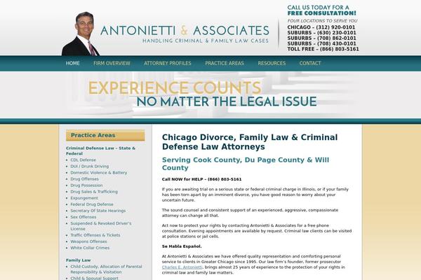 antoniettilaw.com site used Antlaw