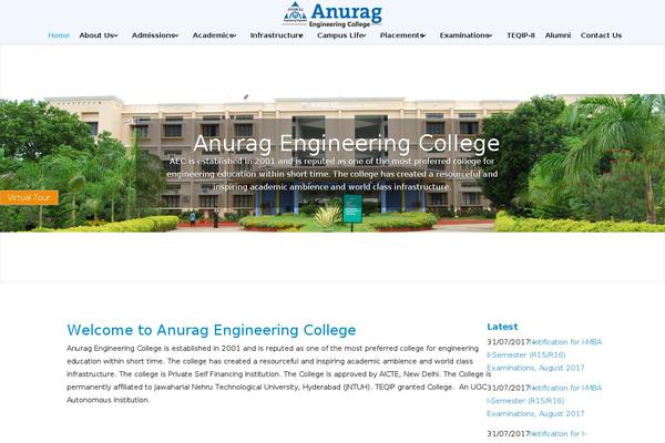 anurag.ac.in site used Anurag