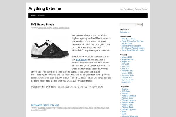 Twenty Ten theme site design template sample