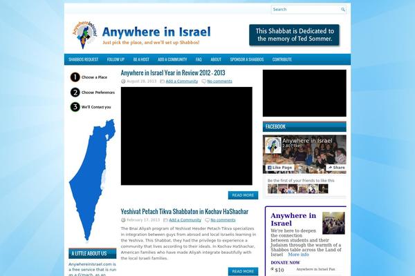 anywhereinisrael.com site used Wpzine