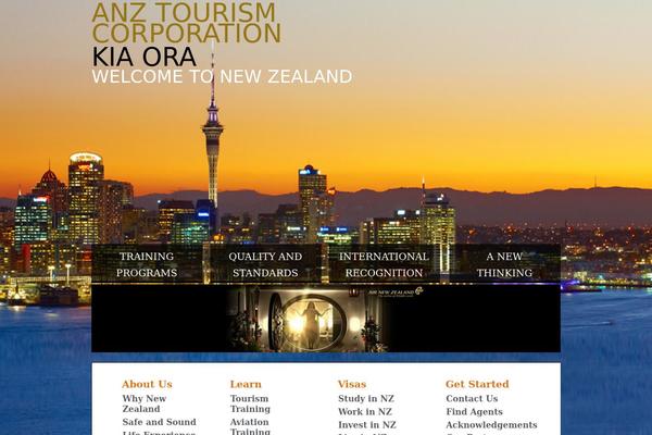 anztourism.co.nz site used Anz
