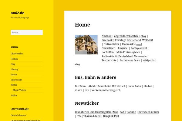 Twenty Fifteen theme site design template sample