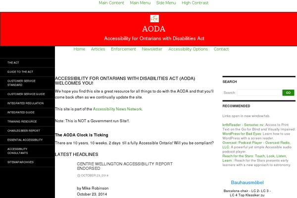 aoda.ca site used Badeyes