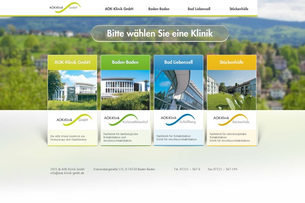 aok-klinik-gmbh.de site used Aok2013