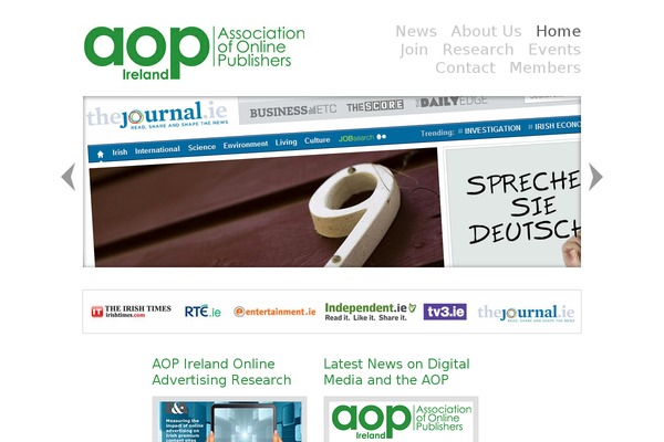 aop.ie site used Aop