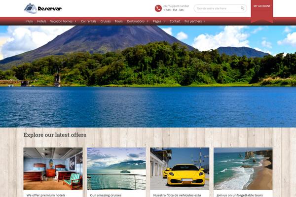 Traveler theme site design template sample