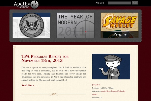 apathygames.com site used Apathy-noir