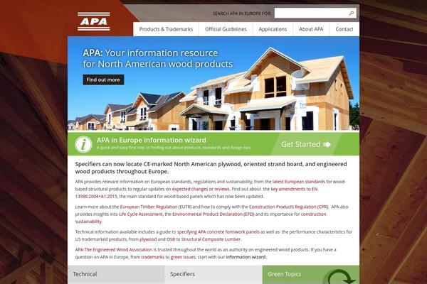 apawood-europe.org site used Apa