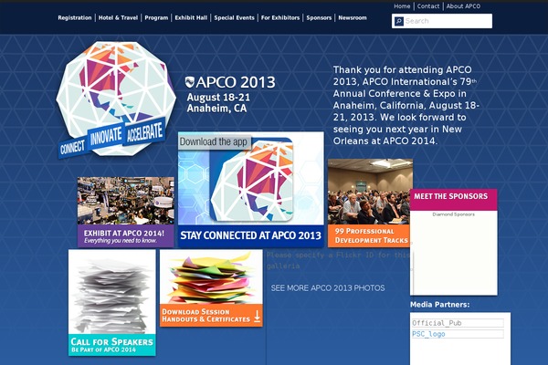 apco2013.org site used Hybridnews