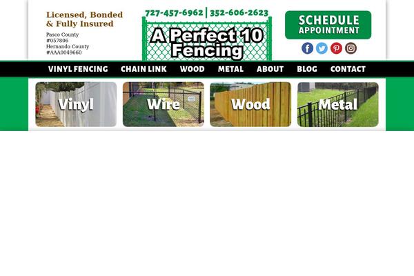 aperfect10fencing.com site used Aperfect10fencing