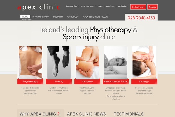 ApexClinic theme site design template sample