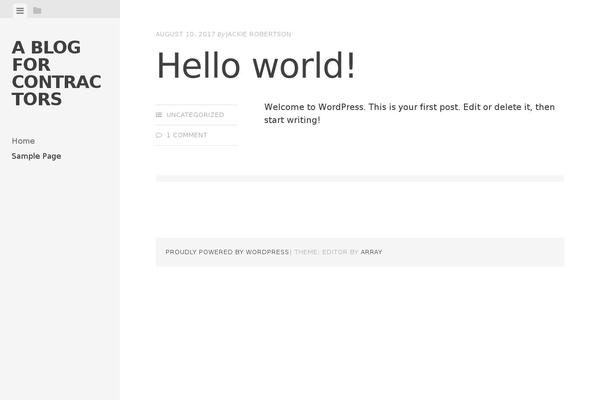 Twenty Seventeen theme site design template sample