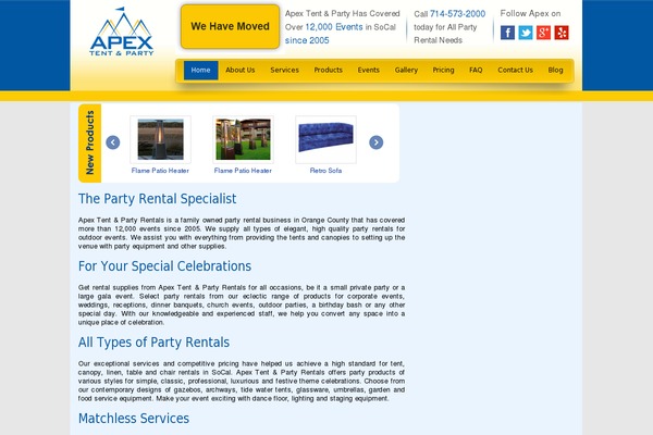 apextentandparty.com site used Apextentandparty