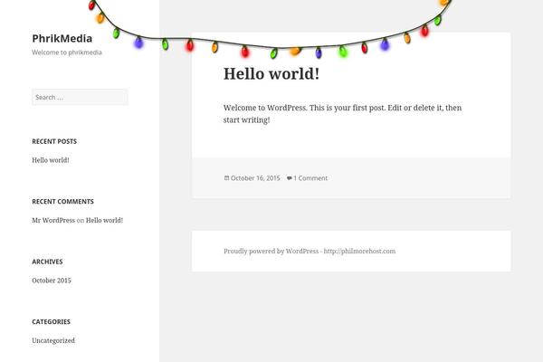 Twenty Fifteen theme site design template sample
