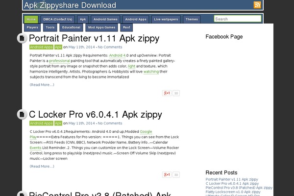 apkzippy.com site used DroidPress