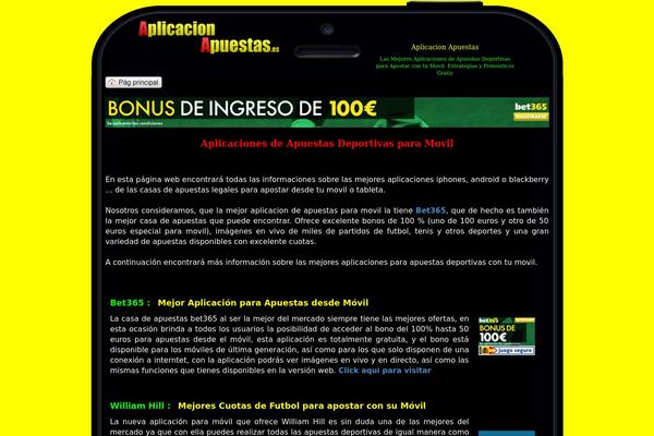 aplicacionapuestas.es site used Disenomovilwp