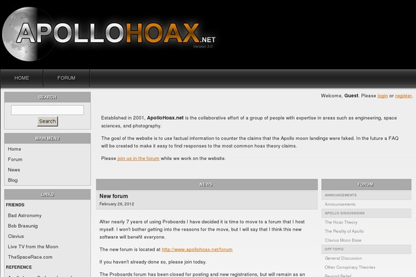 apollohoax.net site used Apollohoax