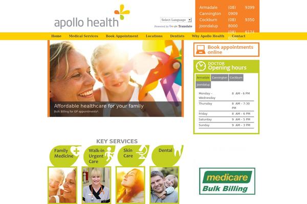Apollo theme site design template sample