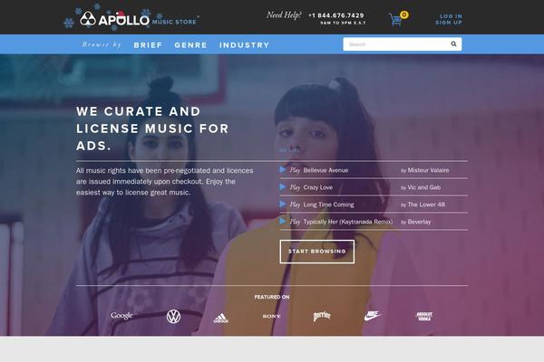 apollomusicstore.com site used Apollo-theme