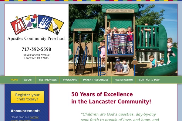 apostlescommunitypreschool.org site used Apostles