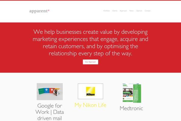 apparent theme websites examples