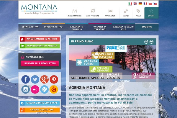 appartamentimontana.com site used Montana-theme