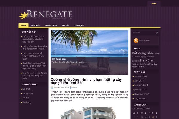 Renegate theme site design template sample