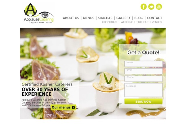 applausecatering.ca site used Applause