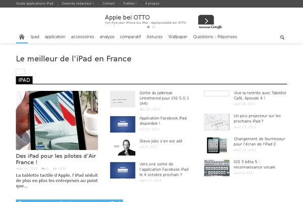 apple-i-pad.fr site used Newspaper-child-theme