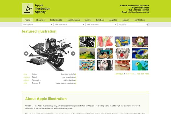 Apple theme site design template sample