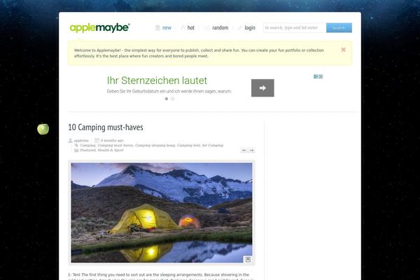 applemaybe.com site used Applemaybe
