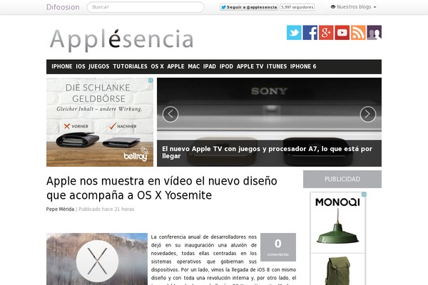 applesencia.com site used Newdifoosion