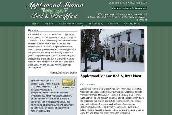 applewoodmanorbandb.com site used Applewood